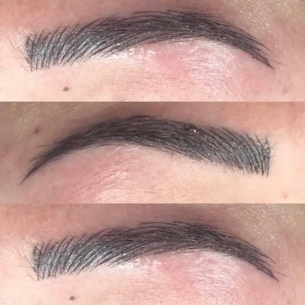 Beautiful microblading brows after picture