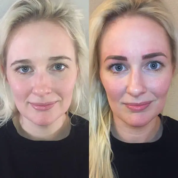 danielle full face eyebrow tattoo before and after