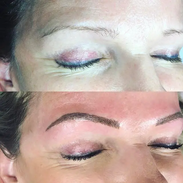 Cassie Right brow final visit microblading