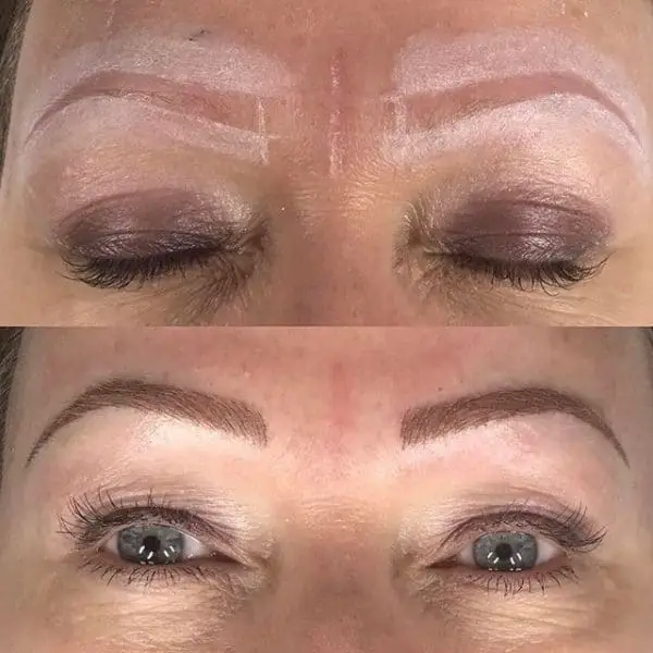 Cindy shaping and after microblading