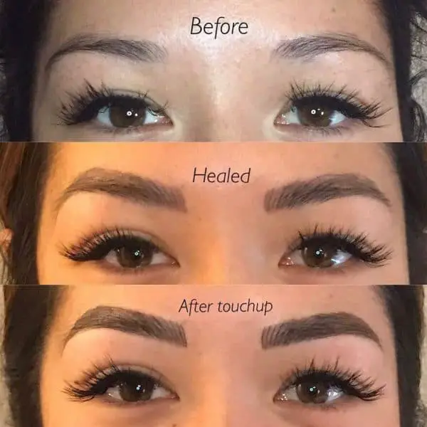 Microblading shading 6 weeks after touchup