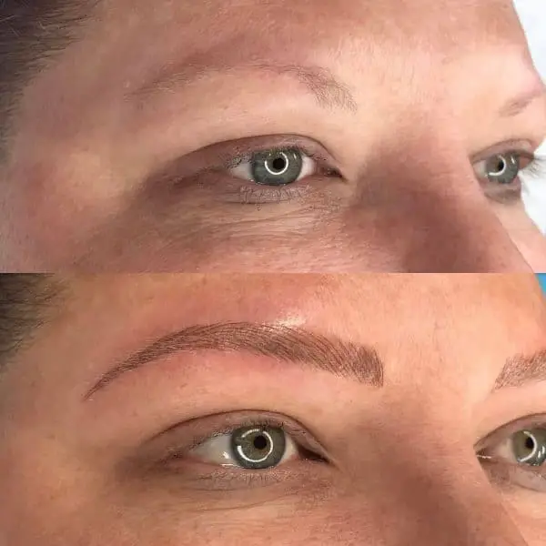 blonde microblading before and after
