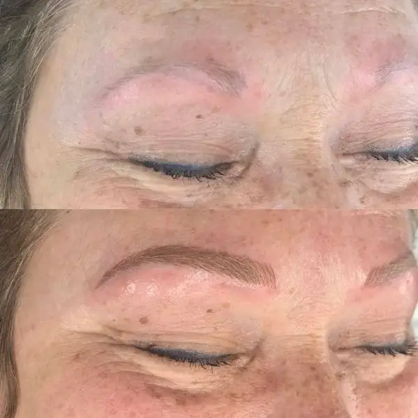 light skin microblading before and after