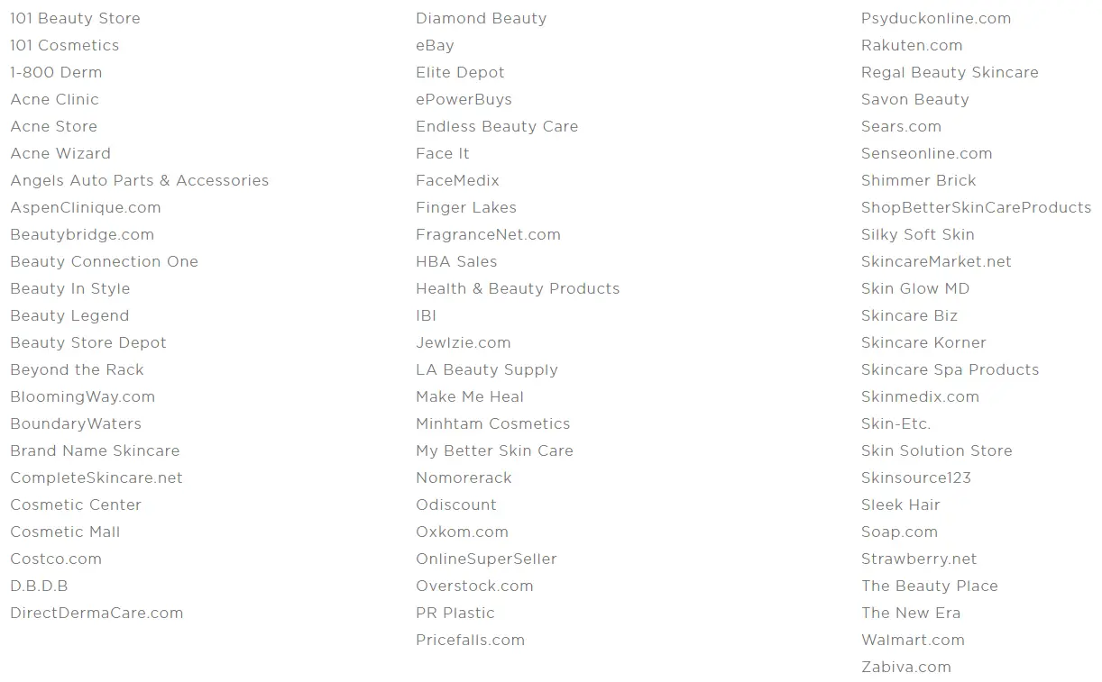 unauthorized retailers for skinmedica products